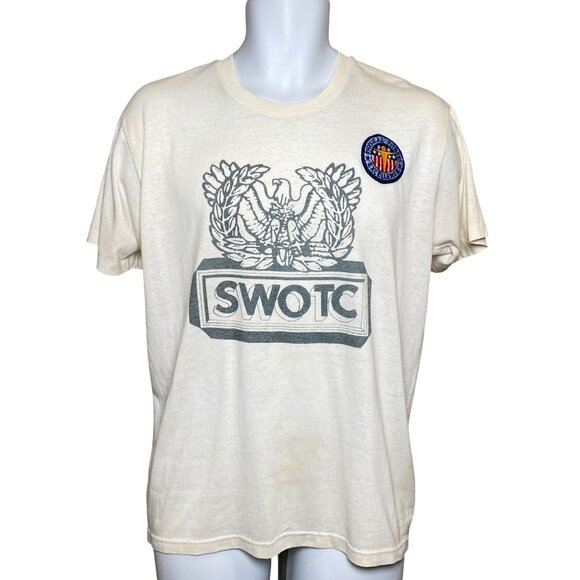 Vintage SWOTC Army T Shirt Size L Physical Fitness Excellence Patch Made In USA - Picture 1 of 9